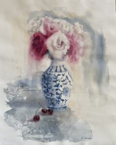 Antonietta Corsini – Chinese vase with roses