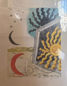 Giorgio De Chirico – Luna e sole in una piazza